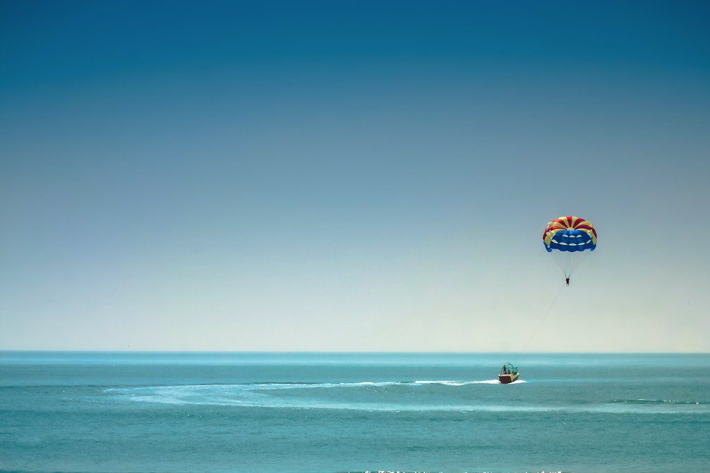 Parasailing and jet skiing